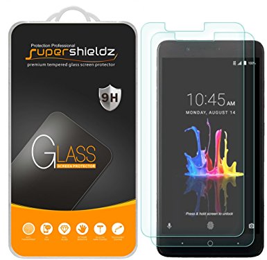 [2-Pack] Supershieldz for ZTE "Blade Z Max" Tempered Glass Screen Protector, Anti-Scratch, Anti-Fingerprint, Lifetime Replacement Warranty