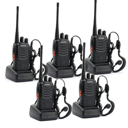 5 Pack BaoFeng BF-888S Long Range UHF 400-470 MHz 5W CTCSS DCS Portable Handheld 2-way Ham Radio 5pcs