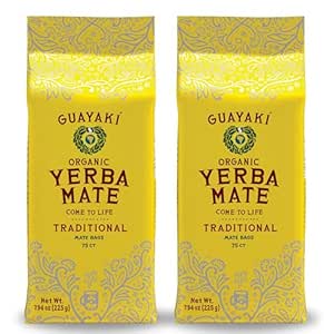 Guayakí Yerba Mate, Organic Traditional Unsweetened Single Serve Tea Bags, 75 Tea Bags (Pack of 2), 150 Total Tea Bags, 40mg Natural Caffeine, Smooth Energy & Focus