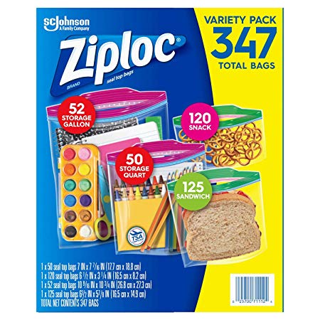 Ziploc Storage Bags (347 Pack - Variety)