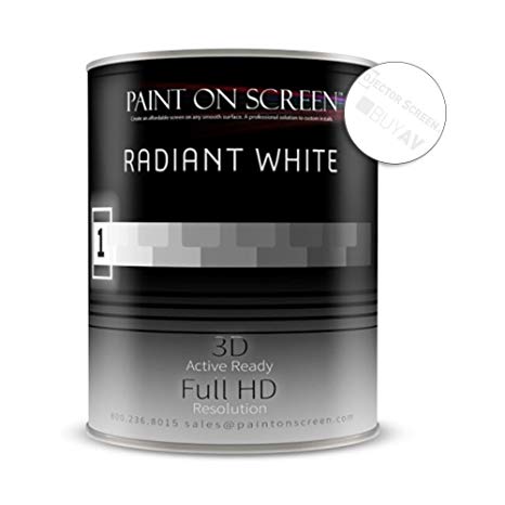 Paint On Screen Projection Screen Paint (Radiant Whte - Gallon)