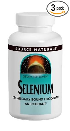 Source Naturals Selenium, 200mcg, 120 Tablets (Pack of 3)