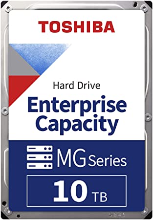 Toshiba MG Series Enterprise 10TB 3.5’’ SATA 6Gbit/s Internal HDD 7200RPM 550TB/year 24/7 operation. MG06ACA10TE