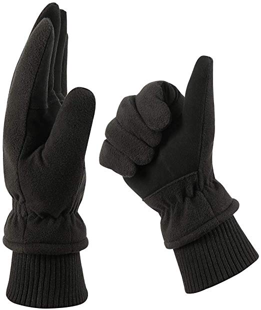 Men's Winter Outdoor Warm Gloves - Isilila 100% Waterproof Upgrade Gloves + 3m Thinsulate Fleece Lining Cold Proof Windproof