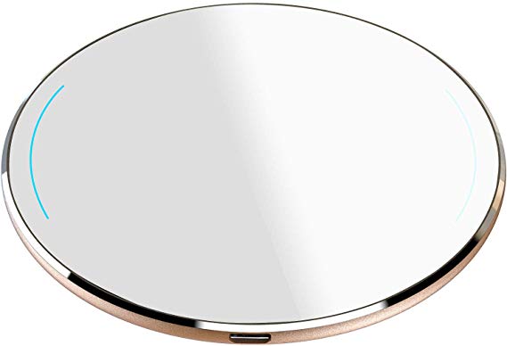 TOZO W1 Wireless Charger Ultra Thin Aviation Aluminum CNC Unibody Fast Charging Pad Gold (NO AC Adapter)