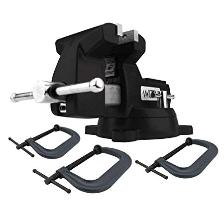 Wilton 21500K Holding Strong Kit, Black 746 Mechanics Vise & 3-Piece 400 Series C-Clamp Set