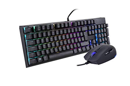 Cooler Master MasterSet MS120 RGB Mem-chanical Gaming Keyboard and Mouse Combo "Full Size, Full Per-Key RGB Backlight, Up to 3500 DPI" SGB-3050-KKMF1-UK