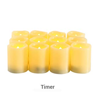 Candle Choice Flameless Candles Timers Battery Operated Votive Candles with Timer, Long Battery Life Set of 12, 1.5x2.0"