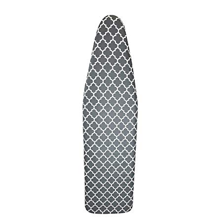 Homz Ulitimate Standard Width Ironing Board Cover and Pad, Grey/White Lattice