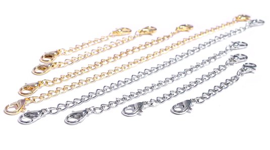 Cocorina 10 Pack Necklace Extenders Variable Lengths, Gold & Silver