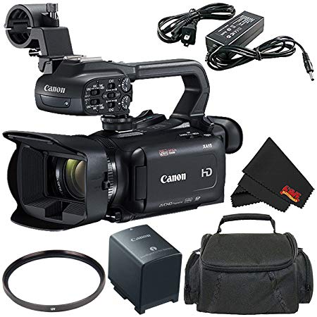 Canon XA15 Compact Professional Camcorder (2217C002)- Full HD with SDI, HDMI and Composite Output - Bundle with Carrying Case   More