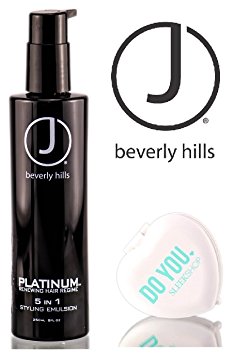 J Beverly Hills Platinum Renewing Hair Regime 5 in 1 Styling Emulsion (with Sleek Compact Mirror) (8 oz - retail size)