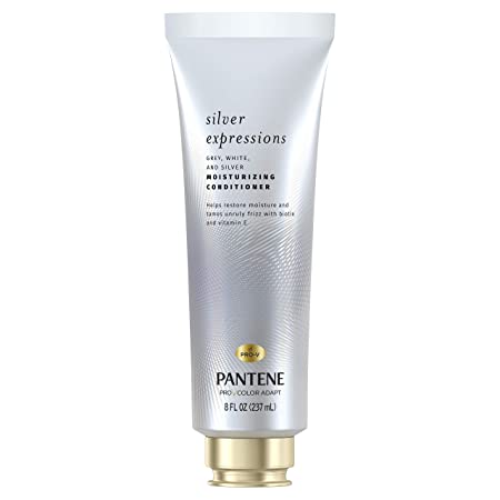 Pantene Silver Expressions Moisturizing Sulfate Free Conditioner, for Gray/SilverWhite Dyed and Color Treated Hair, 8 Fl Oz