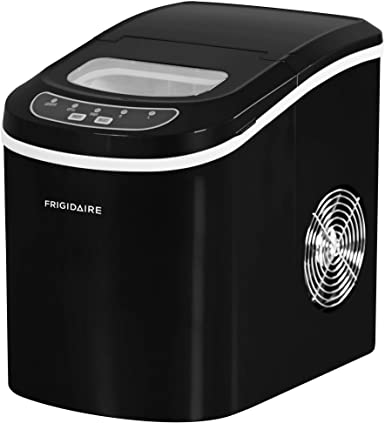 FRIGIDAIRE EFIC108-B-Black Portable Compact Maker, 26 lb per Day, Ice Making Machine, Black