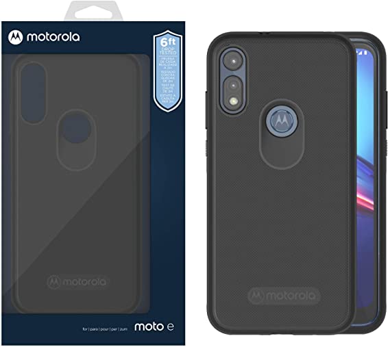 Motorola Essentials Moto E 2020 Protective Case- Black - Precision fit Shock Absorbing Cases for Enhanced Phone Grip, Style, Drop Protection for Your Device