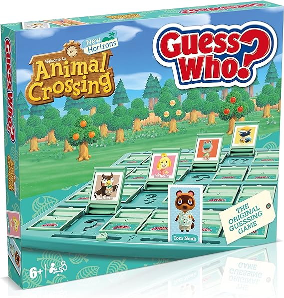 Winning Moves Animal Crossing Guess Who? Board Game, Play with Tom Nook, Margie, Harvey and Daisy Mae Asking yes and no Questions to Reveal Your Opponents Mystery Character, Gift for Ages 4 Plus