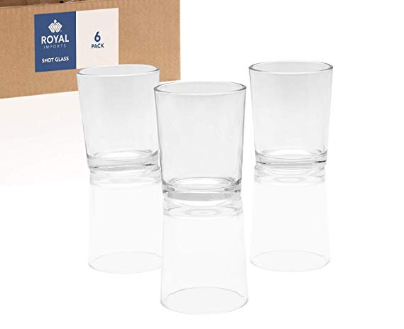 Royal Imports Candle Holder Glass Votive for Wedding, Birthday, Holiday & Home Decoration, Shot Glass, Set of 6 - Unfilled