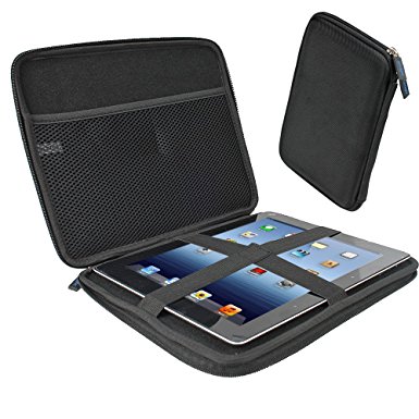 iGadgitz Black EVA Travel Hard Case Cover Sleeve for Apple iPad 2, 3, 4 With Retina, iPad Air 2013 , iPad Air 2 & iPad Pro 9.7 2016