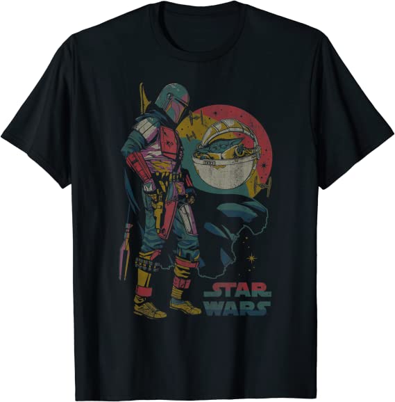 Star Wars The Mandalorian Dark Portrait T-Shirt