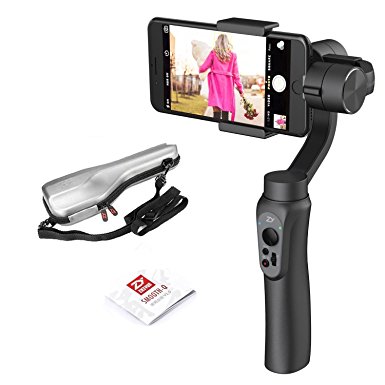 Zhiyun Smooth-Q 3-Axis Smartphone Handheld Gimbal Stabilizer Stadicam for Phone Like Samsung Galaxy S8  S8 S7 S6 S5 iPhone 7 Plus 6 Plus Supports Face Object Identification Tracking(Black)