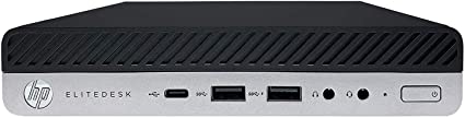 HP EliteDesk 800 G4 4CB30UT Mini Desktop (2.1 GHz Intel Core i5-8500T, 8 GB DDR4 SDRAM, 256 GB SSD, Windows 10 Pro)