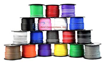 16 Gauge 18 Rolls 100' FT Spool Primary Remote Wire Single Conductor Copper Clad