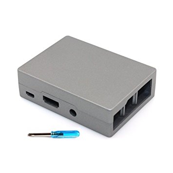 GeeekPi Raspberry Pi Aluminum Case Black/Grey Metal Case Enclosure Shell Compatible with Raspberry Pi 3/2 Model B/B  (Grey)