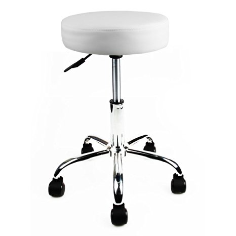 Apontus Salon Stool Chair Flat, White