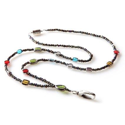 BoojeeBeads Stained Glass Beaded Badge ID Necklace Lanyard for Women