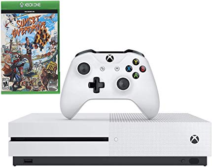 Microsoft Xbox One S 1TB White Console & Sunset Overdrive Video Game Bundle