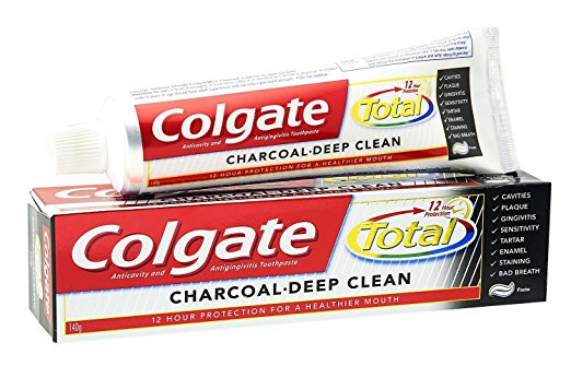 Colgate Total Charcoal Deep Clean Toothpaste 140 gm With Free Toothbrush