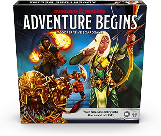 Dungeons & Dragons Adventure Begins, Cooperative Fantasy Board Game, Fast Entry to The World of D&D, Family Game for 2-4 Players, 10 and Up