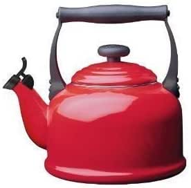 Le Creuset Enamel-on-Steel Whistling 2.2-Quart Teakettle, Chili Red