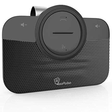 VeoPulse Car Speakerphone B-PRO 2B with Bluetooth Automatic Cellphone Connection - Safe Hands-Free kit Talking and Driving Wireless Technology -Kit Compatible with All Vehicles and Bluetooth Phones,