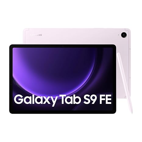 Samsung Galaxy Tab S9 FE 27.69 cm (10.9 inch) Display, RAM 6 GB, ROM 128 GB Expandable, S Pen in-Box, WiFi 5G, IP68 Tablet, Lavender