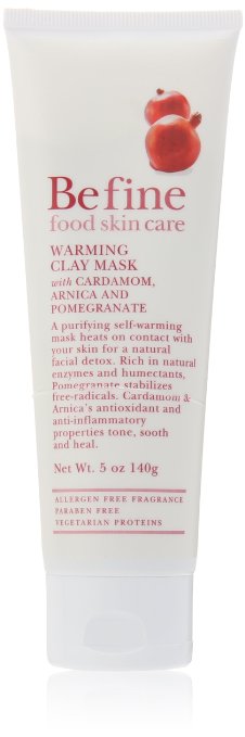 Befine Warming Clay Mask with Cardamom, Arnica And Pomegranate, 5 Ounce
