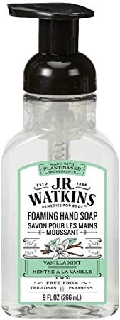 J.R. Watkins Vanilla Mint Foaming Hand Soap, 266 milliliters