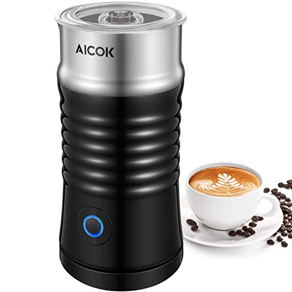 Aicok Electric Milk Frother Double Wall Milk Steamer Heater and Foamer for Coffee, Latte, Cappuccino, Mousseur