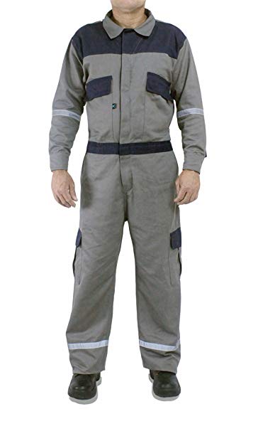 Kolossus Deluxe Long Sleeve 100% Cotton Coverall with Oversized Pockets and Enhanced Visibility.