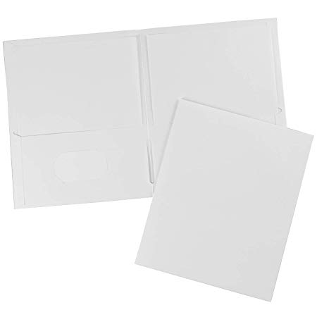 Avery 47991 Two-Pocket Folder, 40-Sheet Capacity, White (Box of 25)