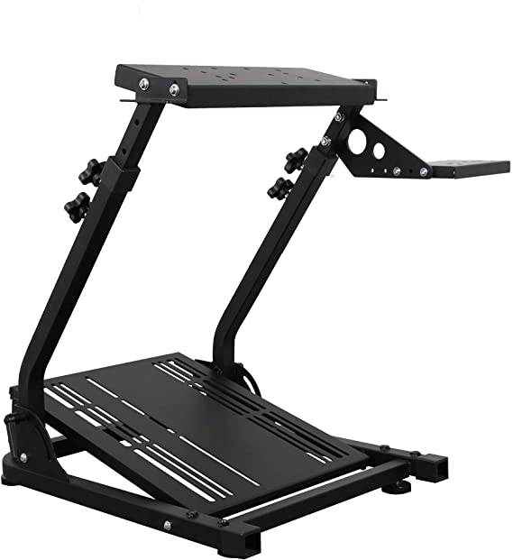 Dshot Racing Wheel Stand (Updated Version) Height and Tilt Adjustable Steering Wheel Stand for Logitech G25, G27, G29, G920 PS4 Xbox T500D Fanatech T3PA TGT Driving Simulator Cockpit