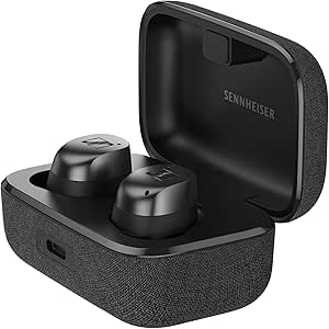 Sennheiser Momentum True Wireless 4 Smart Earbuds with Bluetooth 5.4, Crystal-Clear Sound, Comfortable Design, 30-Hour Battery Life, Adaptive ANC, LE Audio and Auracast - Black Graphite