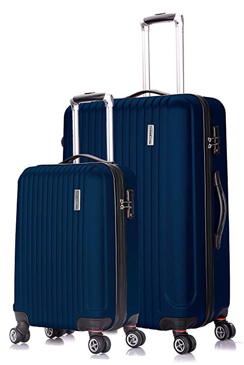 TravelCross Berkeley Classic Luggage Lightweight Spinner Set - Dark Blue, 2 piece (20''/ 28'')