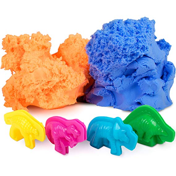 Modeling Clay for Kids Ð Fluffy Putty Play Dough Foam, Floof Like Kenetic Sand Molding Clay w/ 4 Dinosaur Molds Boys Girls Therapy Sensory Toys