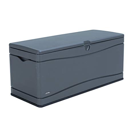 Lifetime 60298 Heavy Duty Outdoor Storage Deck Box, 130 Gallon, Gray