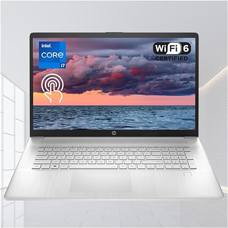 HP 2023 Newest Notebook Laptop, 17.3" HD  Touchscreen, 13th Gen Intel Core i7-1355U Processor, 32GB RAM, 1TB PCIe SSD, Webcam, Fingerprint Reader, Backlit Keyboard, Wi-Fi 6, Windows 11 Home, Silver