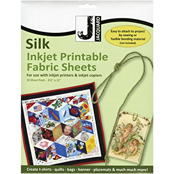 Jacquard Ink Jet Fabric 8.5'' x 11'' Silk Sheets (10 pack)