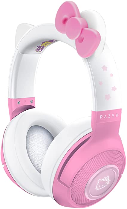 Razer Kraken BT Headset: Bluetooth 5.0-40ms Low Latency Connection - Custom-Tuned 40mm Drivers - Beamforming Microphone - Powered by Razer Chroma - Hello Kitty & Friends Edition