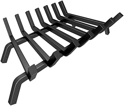 Hykolity 27 in. Fireplace Log Grate, Heavy Duty Solid Steel Firewood Burning Rack 4/5" Bar Fire Grates