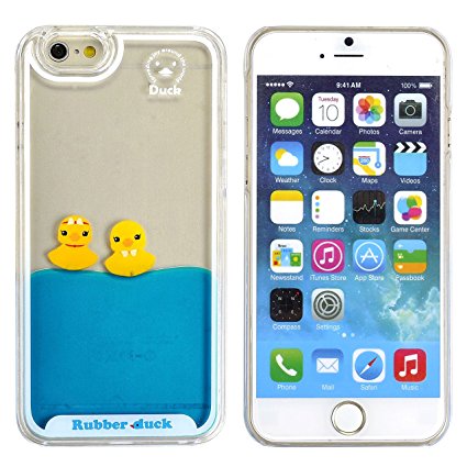 iPhone 6 6S Case-Yerwal Aquarium Tank Swimming Bow Tie Ducks Dynamic Flowing Liquid Hard Case Cover for iPhone 6 6S 4.7"
